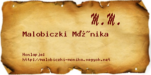 Malobiczki Mónika névjegykártya