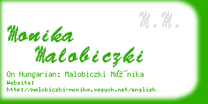 monika malobiczki business card